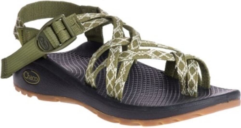Chaco ZX/2 Cloud sport sandals Women’s 7 olive green webbing double strap Boho